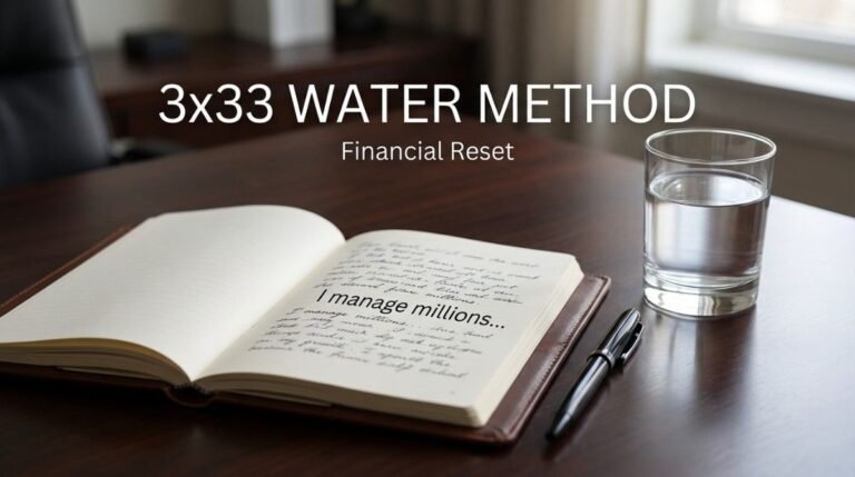3x33 water writing method for elite wealth identity and subconscious financial alignment