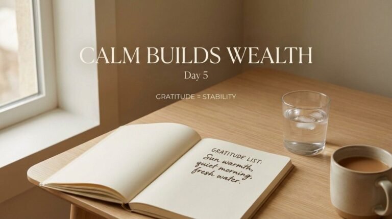 gratitude journaling practice for wealth stability and money mindset regulation