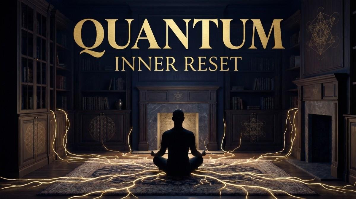 A sovereign individual performing a grounding subconscious baseline reset to achieve deep physical and spiritual calm.